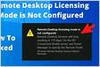 An RDS Licensing mode has not been configured by the License